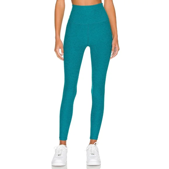 NEW Beyond Yoga Bay Blue Spacedye Caught In The Midi High Waisted Leggings - Picture 1 of 9